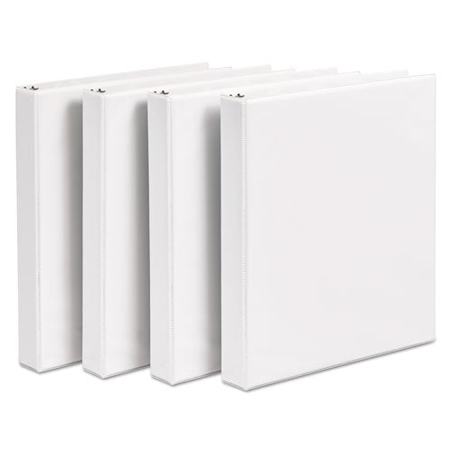 Durable View Binder With Durahinge And Slant Rings, 3 Rings, 1" Capacity, 11 X 8.5, White, 4/pack