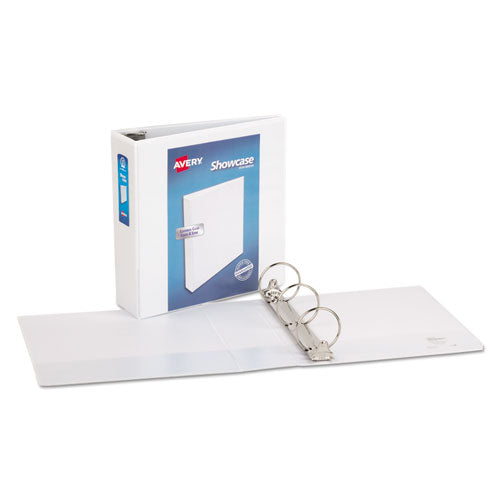 Showcase Economy View Binder With Round Rings, 3 Rings, 3" Capacity, 11 X 8.5, White