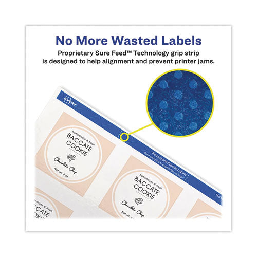 Laser/inkjet Media Labels, Inkjet/laser Printers, 2 X 2, White, 12 Labels/sheet, 10 Sheets/pack