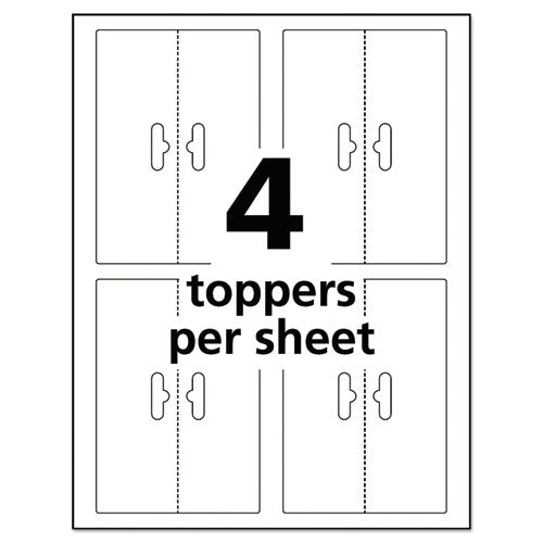 Sure Feed Printable Toppers With Bags, 1.75 X 5, White, 40/pack