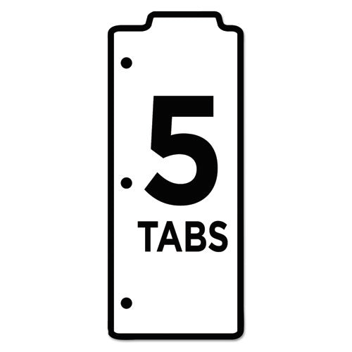 Tabbed Snap-in Bookmark Plastic Dividers, 5-tab, 11.5 X 3, Assorted, 1 Set