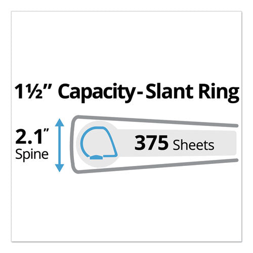 Durable Non-view Binder With Durahinge And Slant Rings, 3 Rings, 1.5" Capacity, 11 X 8.5, Red