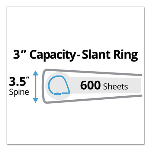 Durable Non-view Binder With Durahinge And Slant Rings, 3 Rings, 3" Capacity, 11 X 8.5, Green