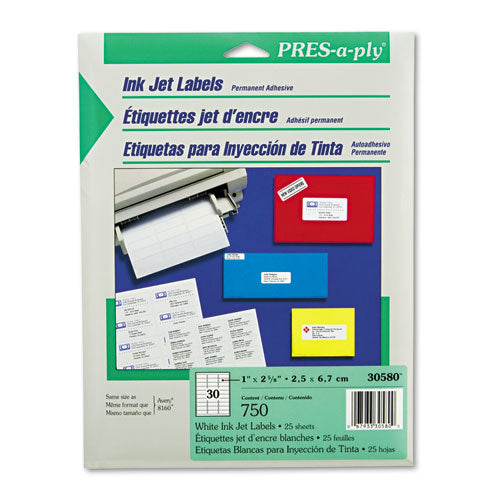 Labels, Laser Printers, 1 X 4, White, 20/sheet, 100 Sheets/box