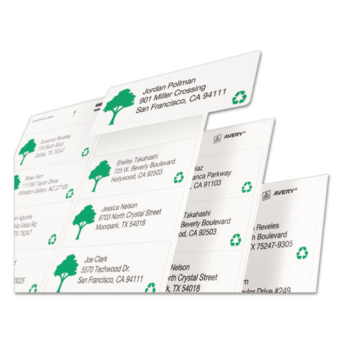 Ecofriendly Mailing Labels, Inkjet/laser Printers, 1 X 2.63, White, 30/sheet, 25 Sheets/pack