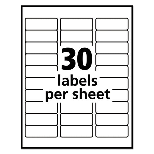 Ecofriendly Mailing Labels, Inkjet/laser Printers, 1 X 2.63, White, 30/sheet, 100 Sheets/pack