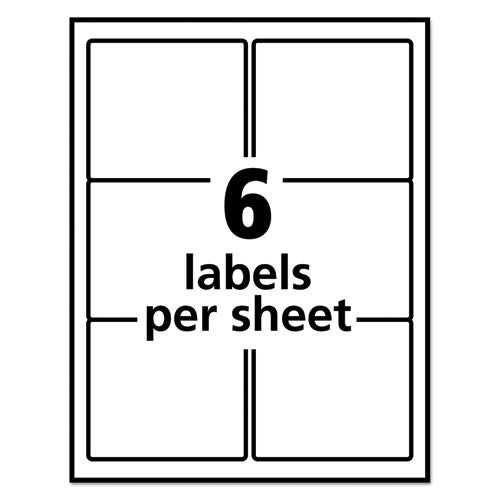 Ecofriendly Mailing Labels, Inkjet/laser Printers, 3.33 X 4, White, 6/sheet, 100 Sheets/pack