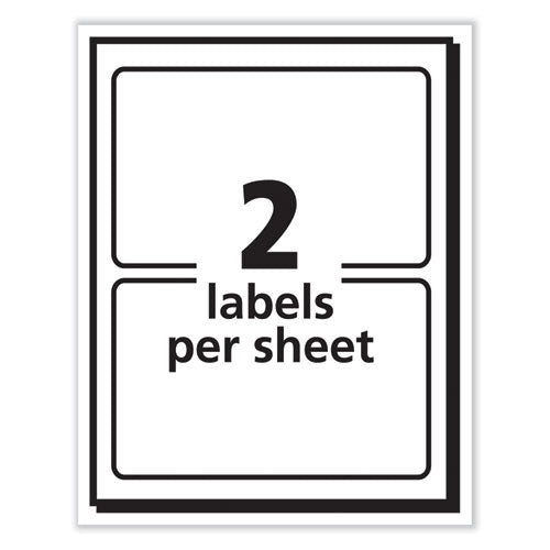 Printable Adhesive Name Badges, 3.38 X 2.33, Blue "hello", 100/pack