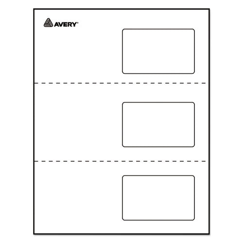 Laminated Laser/inkjet Id Cards, 2 1/4 X 3 1/2, White, 30/box