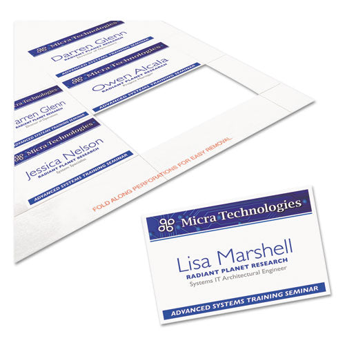 Name Badge Insert Refills, Horizontal/vertical, 2 1/4 X 3 1/2, White, 400/box