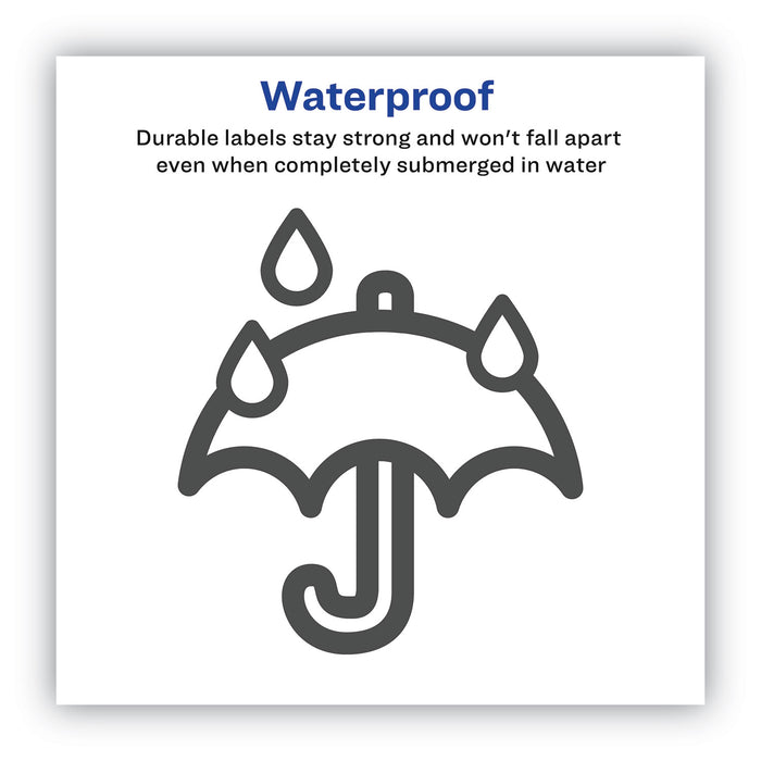 Waterproof Shipping Labels With Trueblock And Sure Feed, Laser Printers, 2 X 4, White, 10/sheet, 50 Sheets/pack