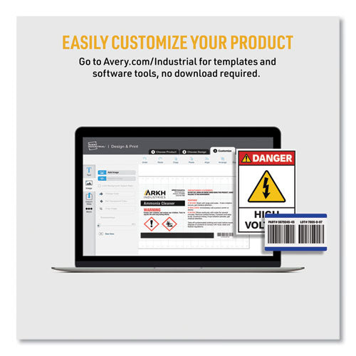 Permatrack Tamper-evident Asset Tag Labels, Laser Printers, 0.5 X 1, White, 84/sheet, 8 Sheets/pack