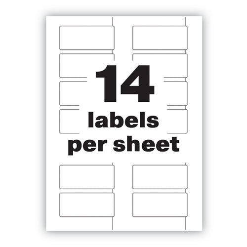 Permatrack Destructible Asset Tag Labels, Laser Printers, 1.25 X 2.75, White, 14/sheet, 8 Sheets/pack