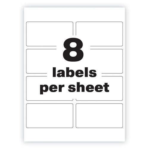 Permatrack Tamper-evident Asset Tag Labels, Laser Printers, 2 X 3.75, White, 8/sheet, 8 Sheets/pack