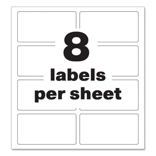 Permatrack Destructible Asset Tag Labels, Laser Printers, 2 X 3.75, White, 8/sheet, 8 Sheets/pack