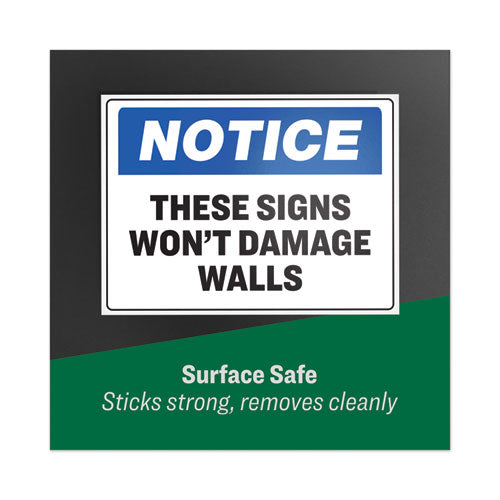 Surface Safe Removable Label Safety Signs, Inkjet/laser Printers, 5 X 7, White, 2/sheet, 15 Sheets/pack