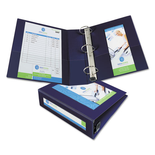 Framed View Heavy-duty Binders, 3 Rings, 3" Capacity, 11 X 8.5, Navy Blue