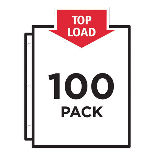 Top-load Vinyl Sheet Protectors, Heavy Gauge, Letter, Clear, 100/box