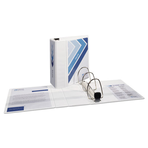 Heavy-duty View Binder With Durahinge And Locking One Touch Ezd Rings, 3 Rings, 5" Capacity, 11 X 8.5, White