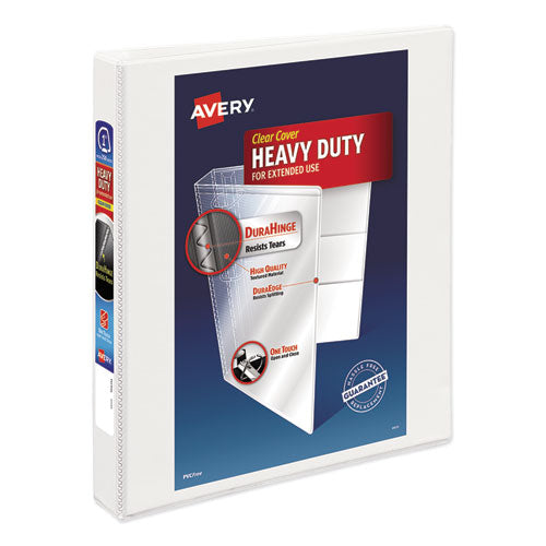 Heavy-duty View Binder With Durahinge And Locking One Touch Ezd Rings, 3 Rings, 5" Capacity, 11 X 8.5, White