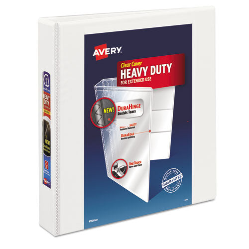 Heavy-duty View Binder With Durahinge And One Touch Ezd Rings, 3 Rings, 1.5" Capacity, 11 X 8.5, White