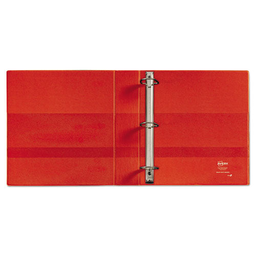 Heavy-duty Non-view Binder With Durahinge And One Touch Ezd Rings, 3 Rings, 1.5" Capacity, 11 X 8.5, Red