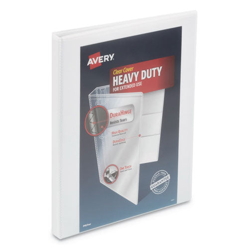 Heavy-duty View Binder With Durahinge And One Touch Slant Rings, 3 Rings, 0.5" Capacity, 11 X 8.5, Black