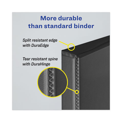 Heavy-duty View Binder With Durahinge And One Touch Ezd Rings, 3 Rings, 1.5" Capacity, 11 X 8.5, Pacific Blue