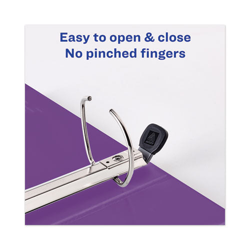 Heavy-duty View Binder With Durahinge And One Touch Ezd Rings, 3 Rings, 2" Capacity, 11 X 8.5, Purple