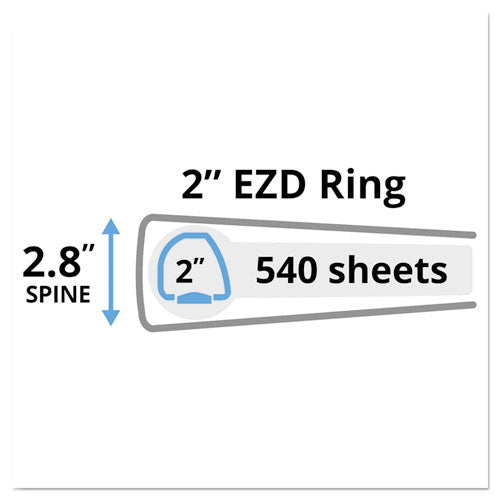 Heavy-duty Non-view Binder With Durahinge And One Touch Ezd Rings, 3 Rings, 2" Capacity, 11 X 8.5, Black