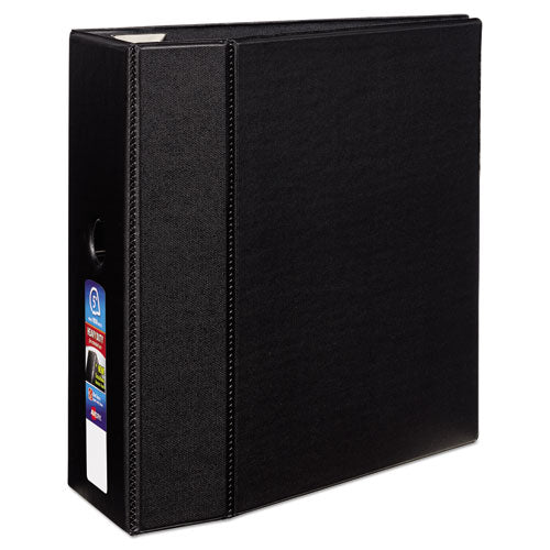 Heavy-duty Non-view Binder With Durahinge, Locking One Touch Ezd Rings And Thumb Notch, 3 Rings, 5" Capacity, 11 X 8.5, Black