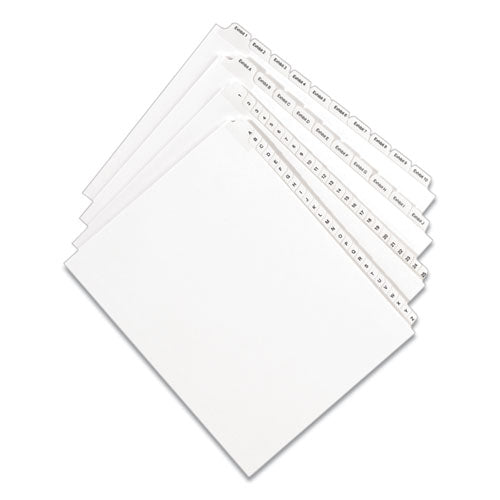 Preprinted Legal Exhibit Side Tab Index Dividers, Allstate Style, 25-tab, 151 To 175, 11 X 8.5, White, 1 Set