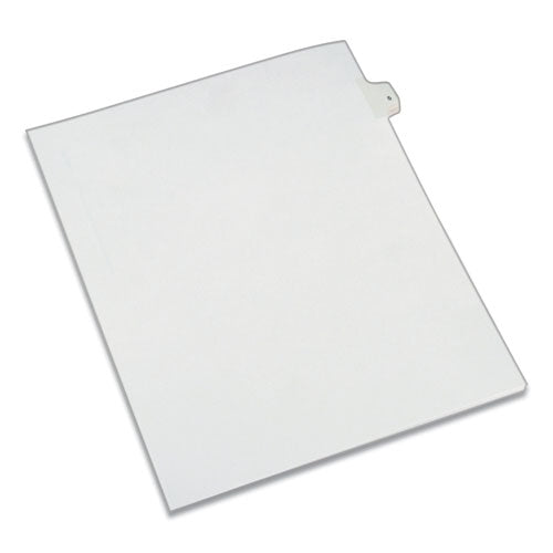 Preprinted Legal Exhibit Side Tab Index Dividers, Allstate Style, 10-tab, 5, 11 X 8.5, White, 25/pack