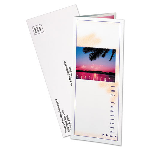 Tri-fold Brochures, 92 Bright, 85 Lb Text Weight, 8.5 X 11, Matte White, 100/pack