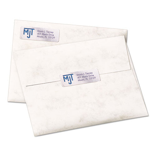 Foil Mailing Labels, Inkjet Printers, 0.75 X 2.25, Silver, 30/sheet, 10 Sheets/pack