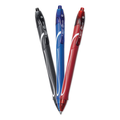 Gel-ocity Quick Dry Gel Pen, Retractable, Fine 0.7 Mm, Three Assorted Ink And Barrel Colors, Dozen