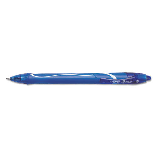 Gel-ocity Quick Dry Gel Pen, Retractable, Medium 0.7 Mm, Blue Ink, Blue Barrel, Dozen