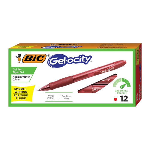 Gel-ocity Gel Pen, Retractable, Medium 0.7 Mm, Blue Ink, Translucent Blue Barrel, Dozen