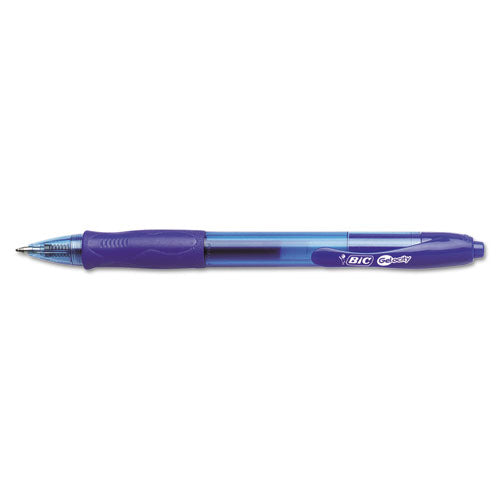 Gel-ocity Gel Pen, Retractable, Medium 0.7 Mm, Blue Ink, Translucent Blue Barrel, Dozen