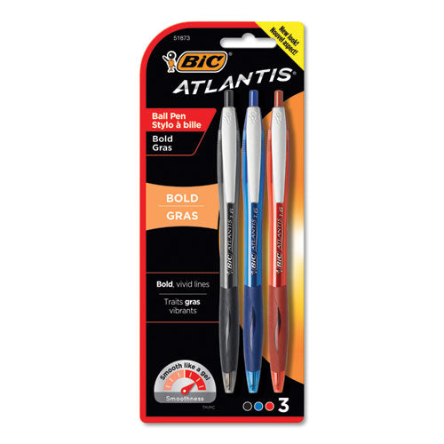 Glide Bold Ballpoint Pen, Retractable, Bold 1.6 Mm, Black Ink, Smoke Barrel, Dozen