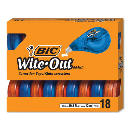 Wite-out Ez Correct Correction Tape, Non-refillable, Blue Applicator, 0.17" X 472"