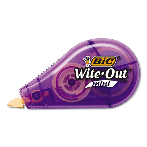 Wite-out Brand Mini Correction Tape, Non-refillable, Blue/purple/yellow Applicators, 0.2" X 314.4", 6/pack