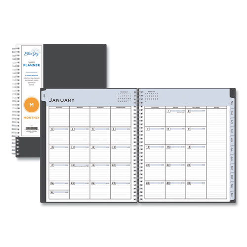 Passages Monthly Planner, 10 X 8, Charcoal Cover, 12-month (jan To Dec): 2023