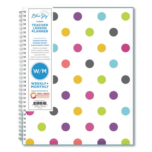 Teacher Dots Academic Year Create-your-own Cover Weekly/monthly Planner, 11 X 8.5, 12-month (july To June): 2022 To 2023