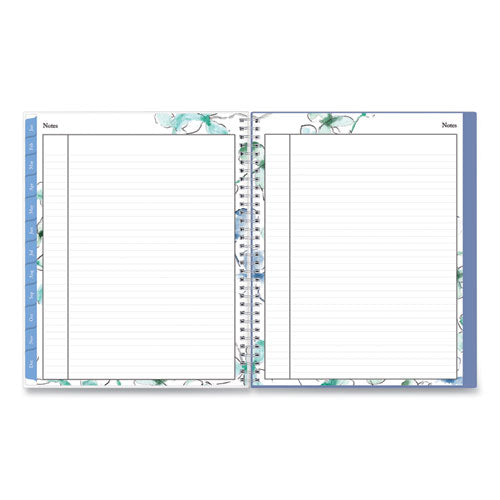 Lindley Weekly/monthly Planner, Lindley Floral Artwork, 11 X 8.5, White/blue/green Cover, 12-month (jan To Dec): 2023