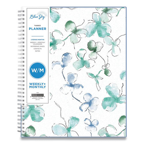 Lindley Weekly/monthly Planner, Lindley Floral Artwork, 11 X 8.5, White/blue/green Cover, 12-month (jan To Dec): 2023