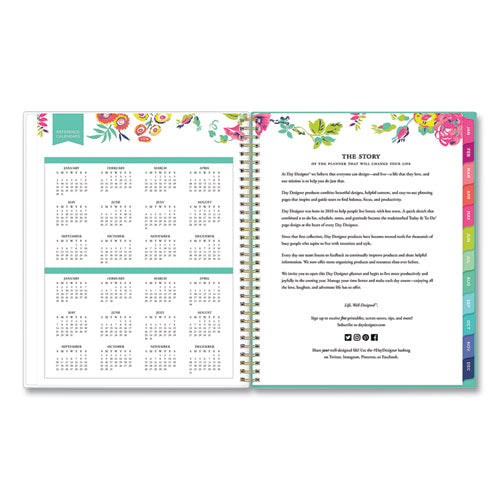 Day Designer Peyton Create-your-own Cover Weekly/monthly Planner, Floral Artwork, 11 X 8.5, White, 12-month (jan-dec): 2023