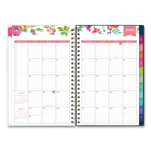Day Designer Peyton Create-your-own Cover Weekly/monthly Planner, Floral Artwork, 8 X 5, Navy Cover, 12-month (jan-dec): 2023