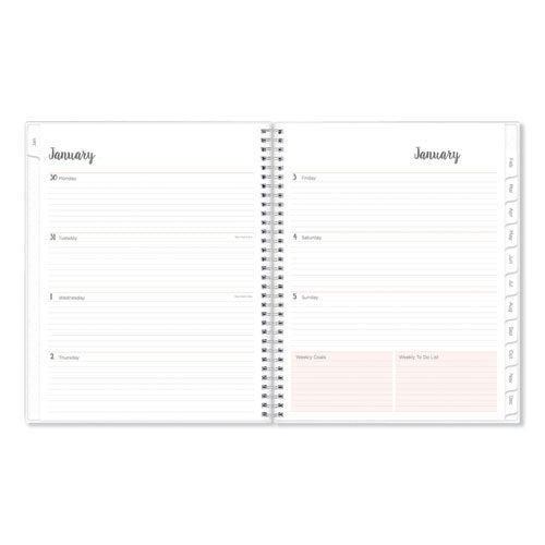 Joselyn Weekly/monthly Planner, Joselyn Floral Artwork, 11 X 8.5, Pink/peach/black Cover, 12-month (jan To Dec): 2023