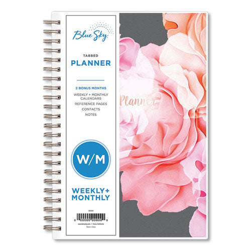 Joselyn Weekly/monthly Planner, Joselyn Floral Artwork, 8 X 5, Pink/peach/black Cover, 12-month (jan To Dec): 2023